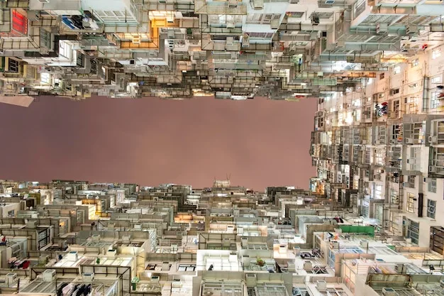 A drone's eye view of a large urban mural painted on the side of a tall building. Digital light trails and glowing elements are visible as if expanding from the mural, illustrating augmented reality's potential to extend art beyond the physical surface.