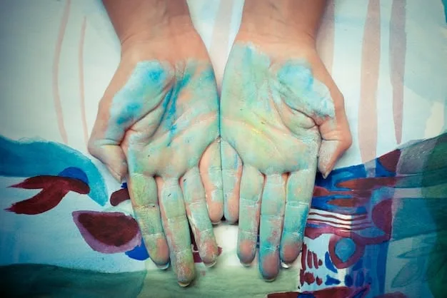 A close-up of a graffiti mural depicting intertwined hands of various skin tones symbolizing unity and diversity, set against a background of abstract urban patterns.