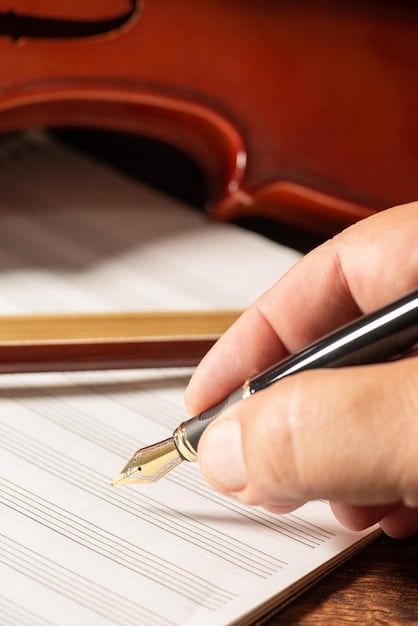 A legal document with a prominent copyright symbol being signed with a pen, emphasizing the importance of formalizing music licensing agreements for independent labels in the US.