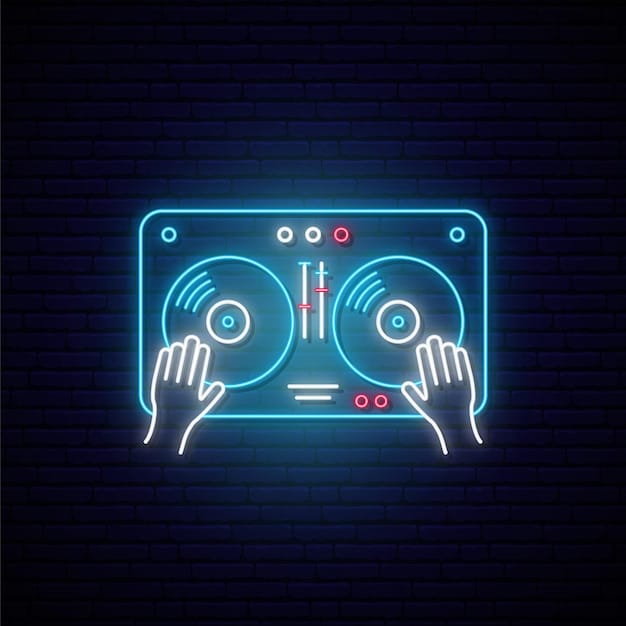 A stylized graphic showing two hands shaking, symbolizing a merger between two underground rap labels. Visual elements include turntables and microphones faded in the background.
