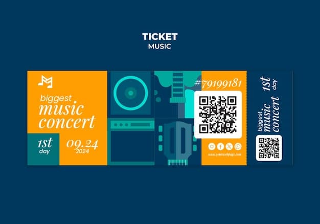 A split image showing a traditional concert ticket on one side and a digital NFT ticket on the other, with a QR code overlaid on the NFT ticket for easy scanning.