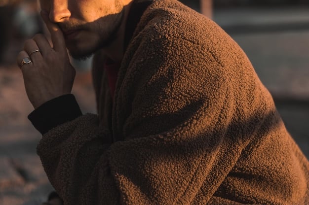 A stylish streetwear model wearing a cozy, oversized fleece jacket, showcasing its texture and casual comfort.