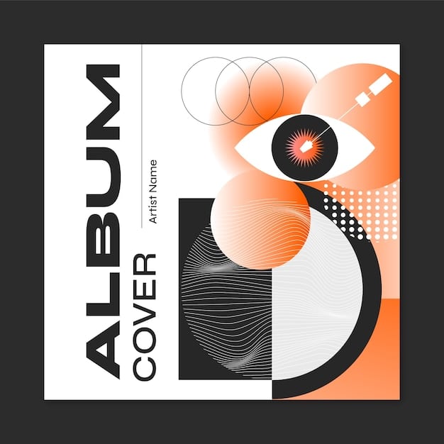 A striking, minimalist album cover art for a conceptual mixtape, featuring abstract shapes and bold typography, symbolizing unique artistic branding and visual identity.